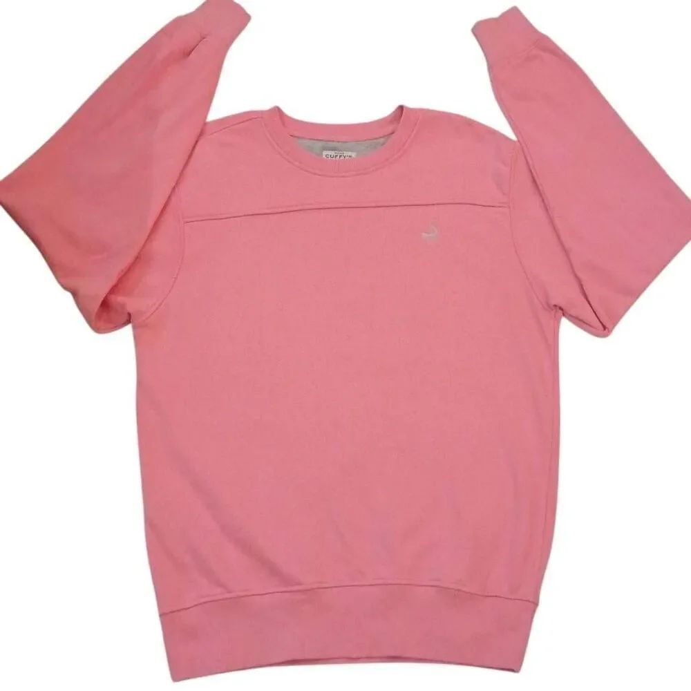 Cuffy's Mens of Cape Cod Sweatshirt Size Medium Color Pink with a silver Cap Co